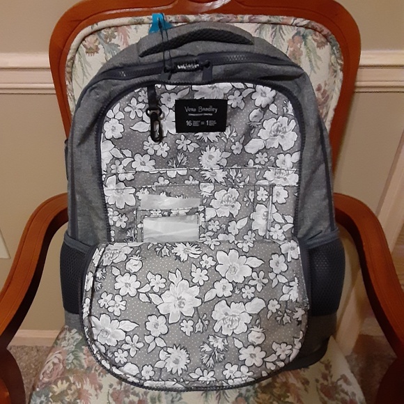 Vera Bradley Grand Reactive Heather Gray Backpack - Picture 6 of 13